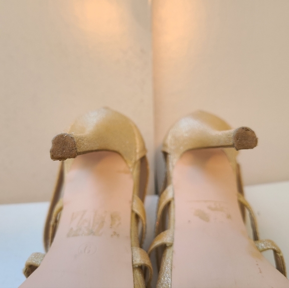 Cathy Jean Champagne Rhinestone Heels - Picture 7 of 7